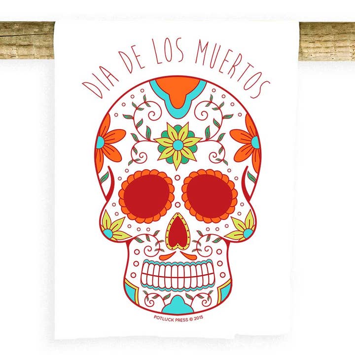 Dia De Los Muertos Towel for wholesale by Potluck Press