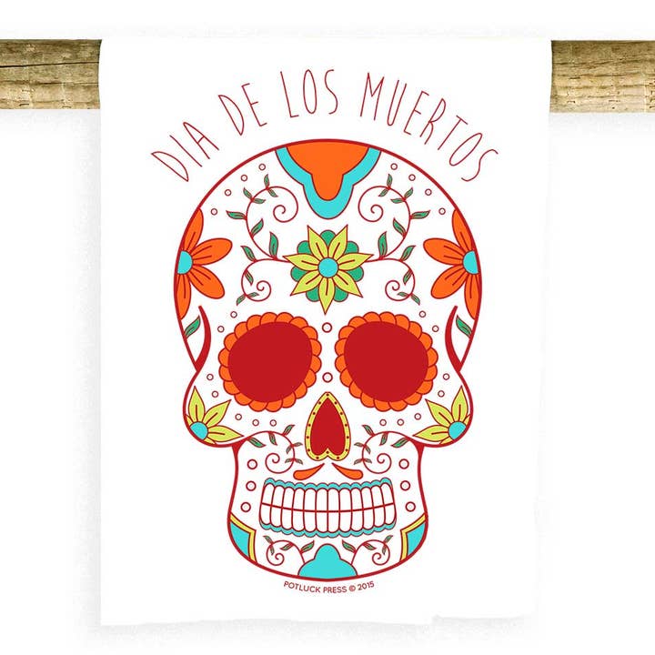 Dia De Los Muertos Towel for wholesale by Potluck Press