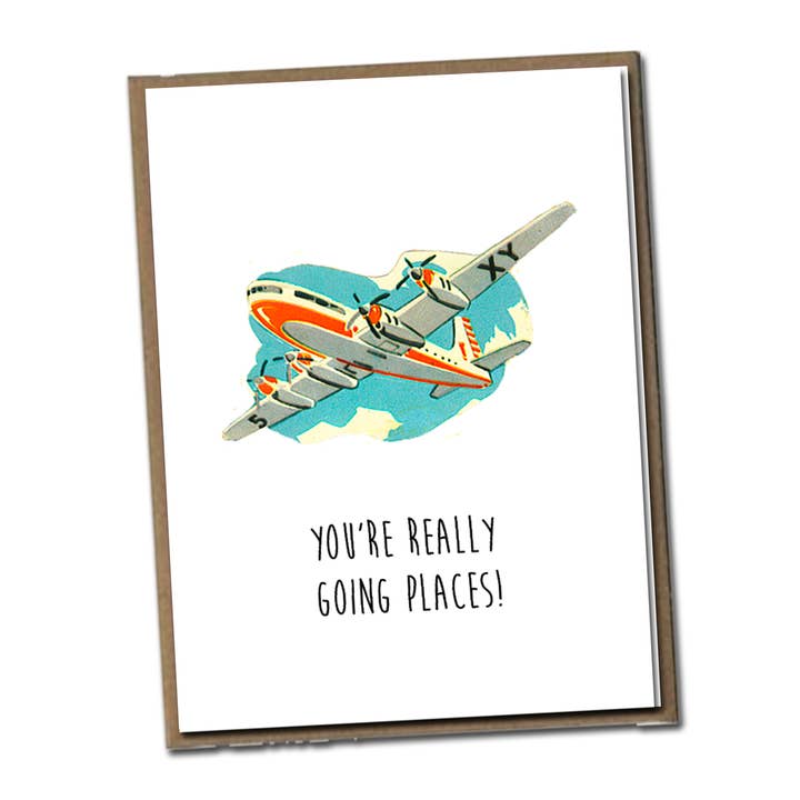 Du er virkelig på vej! A2 dimissionskort for engroshandel hos Fly Paper Products