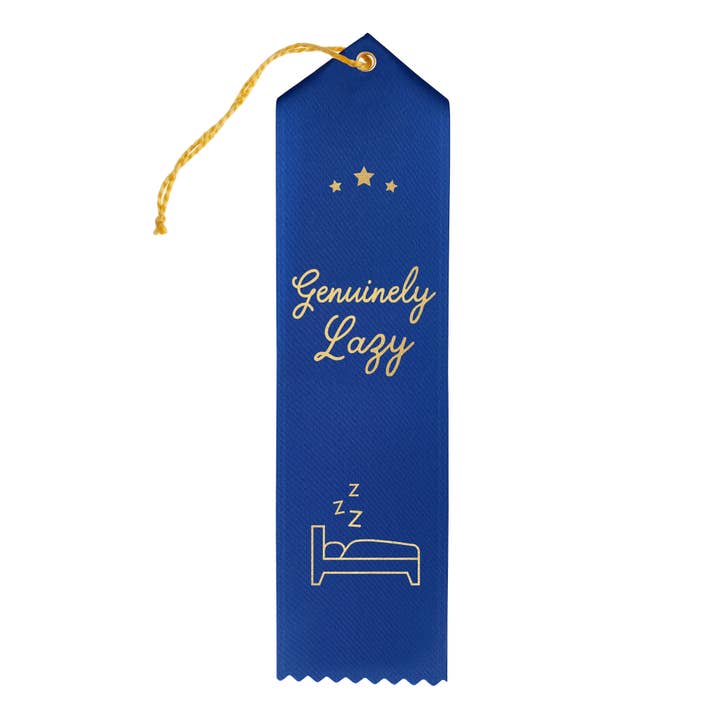 Genuinely Lazy Award Ribbon for wholesale by Frankie & Claude