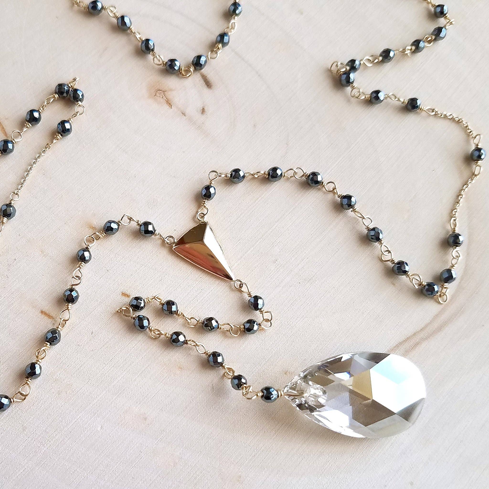 MissElenious Jewelry - Wholesale Y-Neck/Lariat Necklace - Hematite Rosary Lariat0