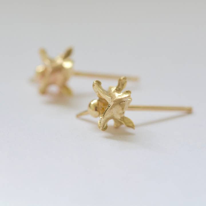 Gold Snake Vertebrae Studs for wholesale by MezzeJewelry