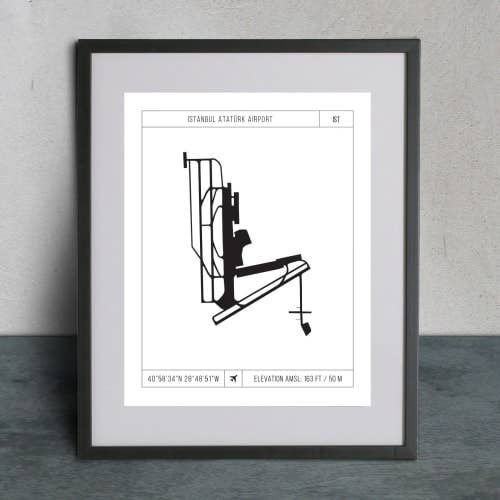Runway Prints - Wholesale Art Print - Istanbul Atatürk Airport - IST 11X140
