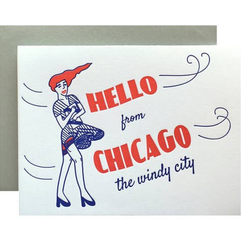 Violet Press - Wholesale Everyday Greeting Card - Windy City Girl