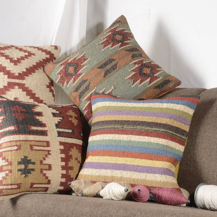 Jaipur RugHauz - Wholesale Throw/Decorative Pillow - Set of 4 Jute Cushions 5