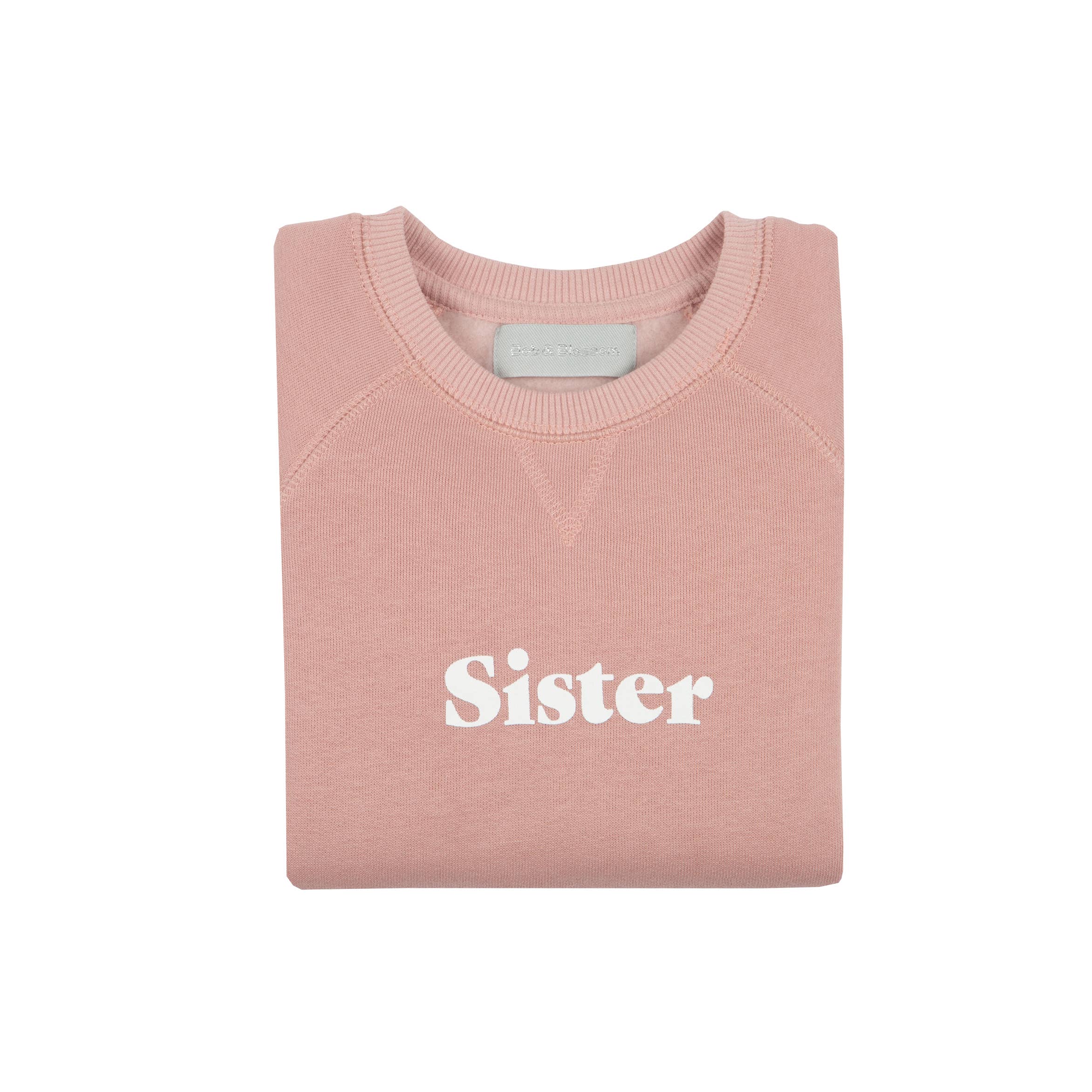 Bob & Blossom Ltd – Großhandel Sweatshirt – Kinder – Faded Blush 'SISTER' Sweatshirt