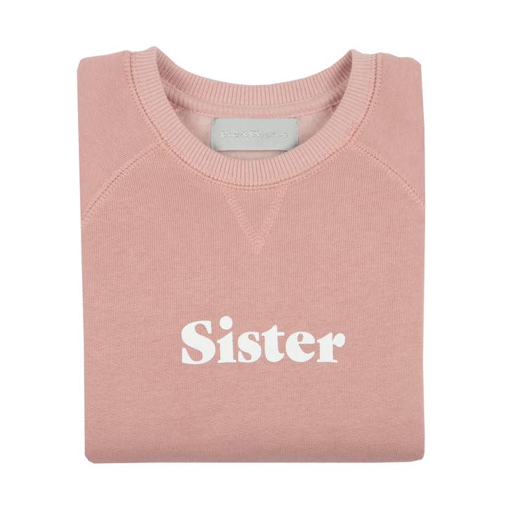 Bob & Blossom Ltd – Großhandel Sweatshirt – Kinder – Faded Blush 'SISTER' Sweatshirt0