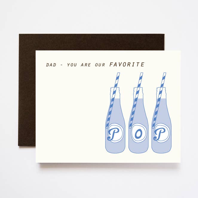Soda Pop Father's Day Greeting Card for wholesale by ILOOTPAPERIE