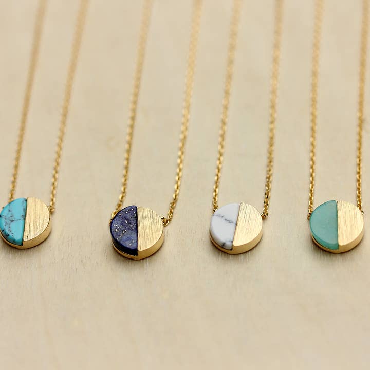 Stone Circle Necklace for wholesale by Diament Jewelry