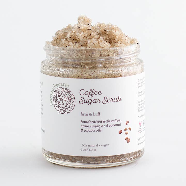 Coffee Sugar Scrub for wholesale by florapothecarie