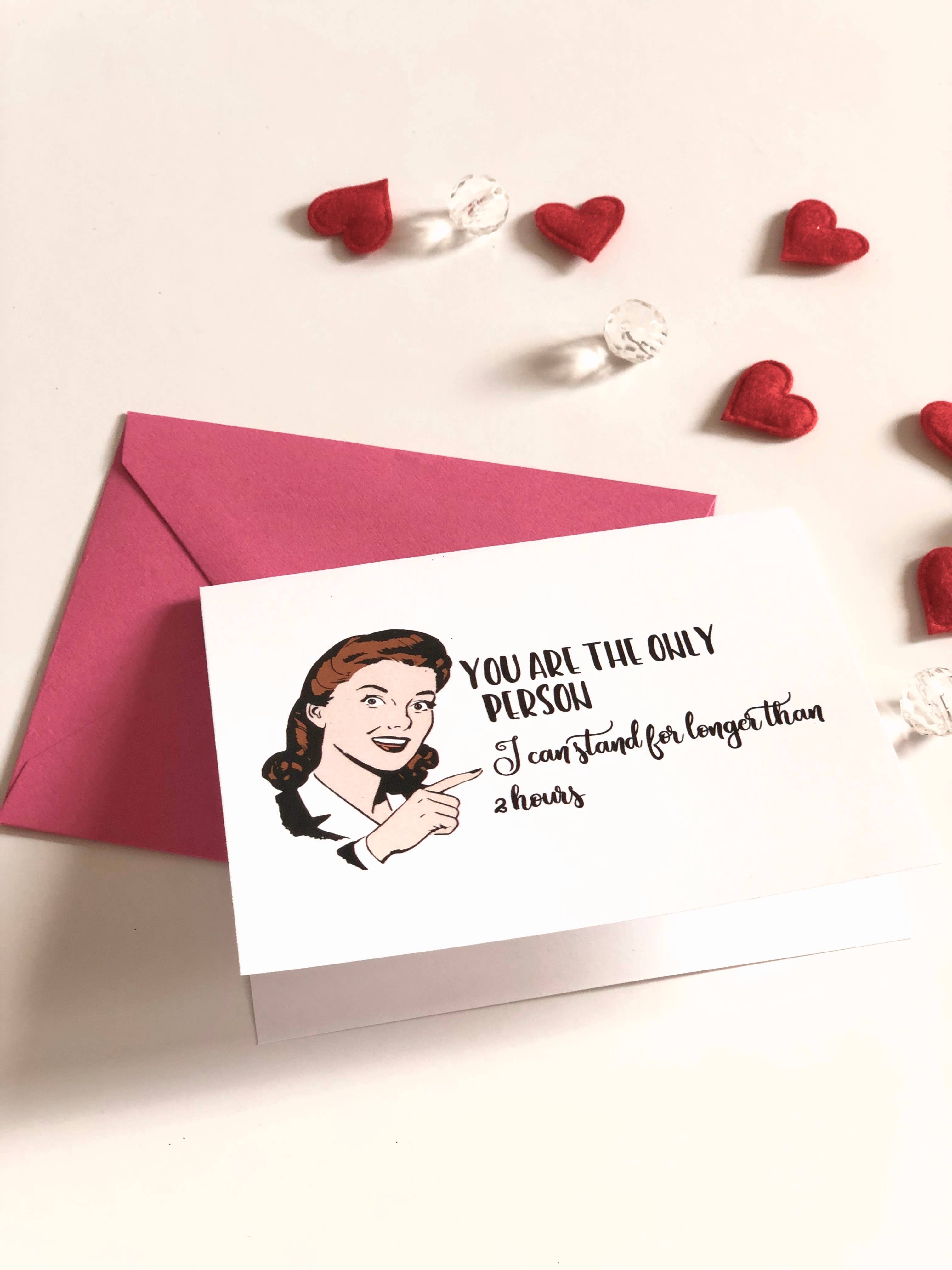 The Mad Padder - Wholesale Valentine's Day Card - Witty Women Valentine Card - Only Person I Can Stand - Love5