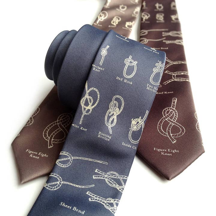Cyberoptix Tie Lab - Wholesale Necktie - Men's - Knot Tying Diagram Necktie. "KNOTical" Tie