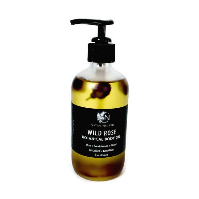 Wild Rose Body Oil- BACK BAR for wholesale by Native Nectar Botanicals