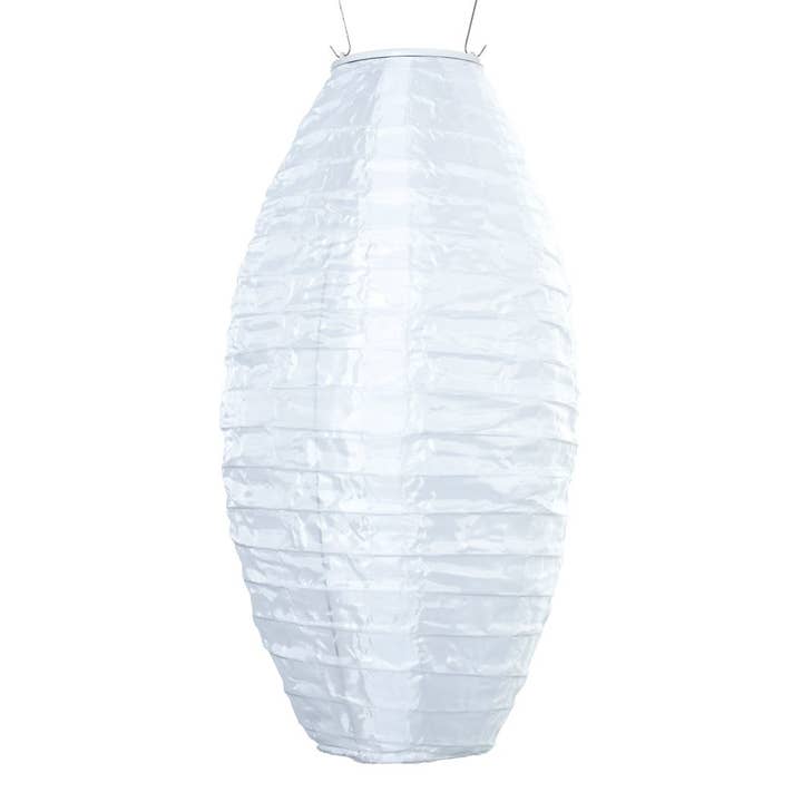 Allsop Home & Garden - Wholesale Lantern - Soji Nylon Pod 15" Solar Lantern - White