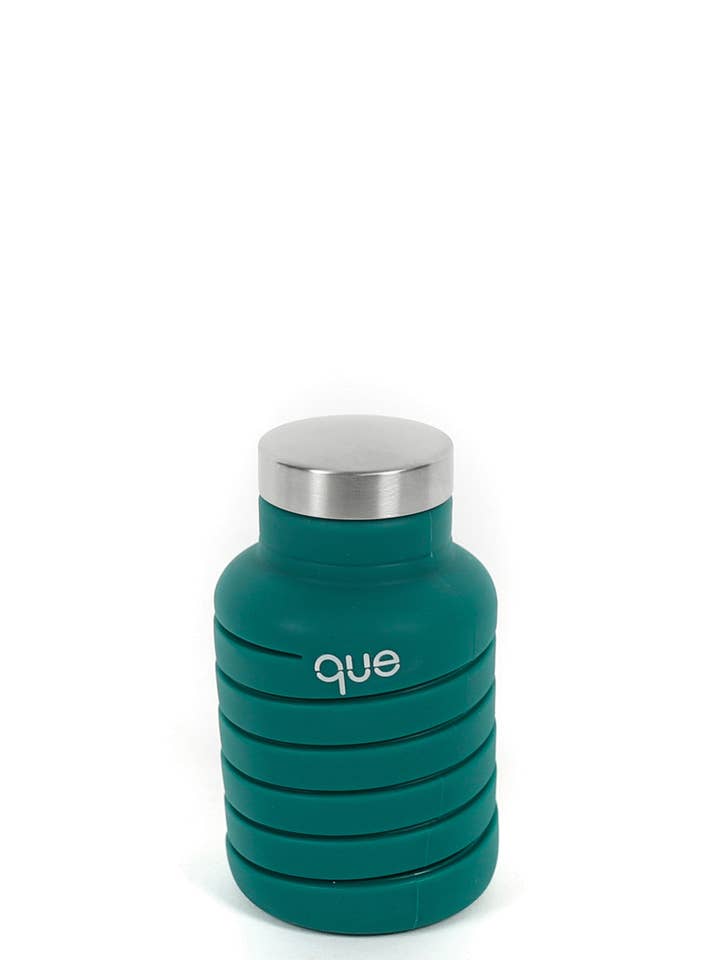 20oz Collapsible Water Bottle - Forest Green for wholesale by Que Factory
