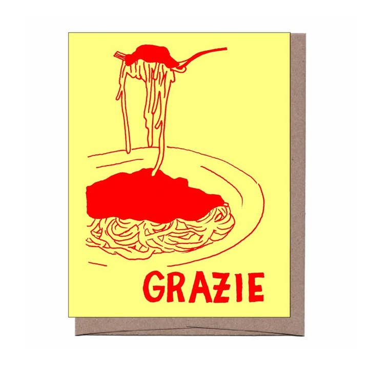 La Familia Green – wholesale Thank you card – Grazie Thank You Greeting Card0