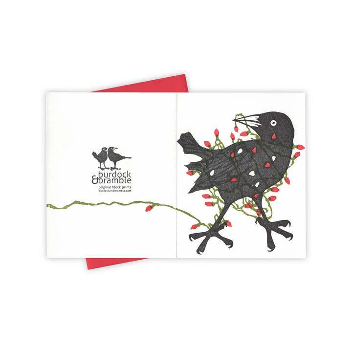 Burdock & Bramble - Wholesale Season's Greetings Card - Tangled Grackle Card1