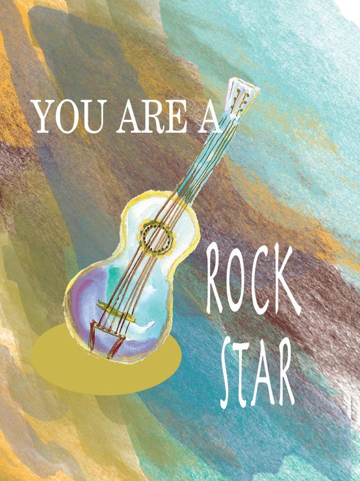 Rock Star Happy Birthday Card for wholesale by Dreams After All