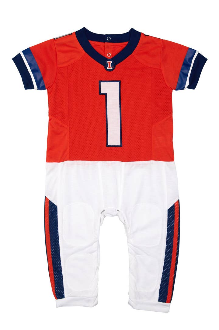 Fast Asleep PJ`s - Wholesale Sleepsuit - Baby - University of Illinois - Onesie0