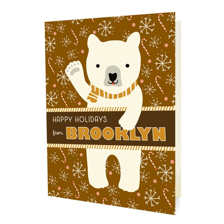 Cartes de vacances Polar Brooklyn - Boîte de 10 pour la vente par Night Owl Paper Goods
