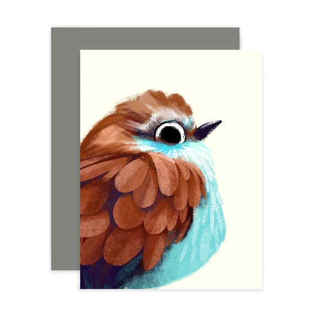 Racket-Tailed Roller Bird Card for wholesale by The Little Red House