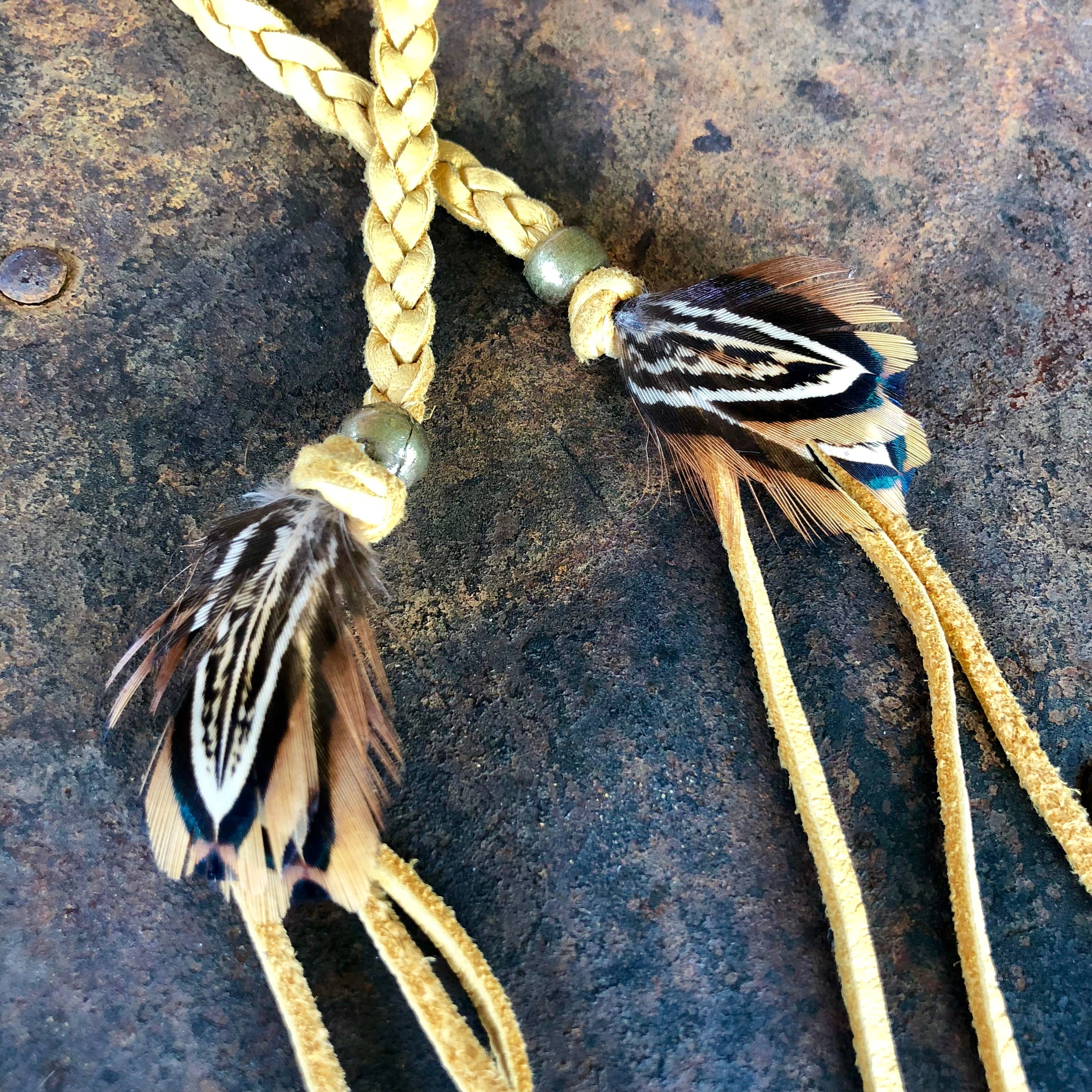 ASTALI - Wholesale Hat Accessory - Women's - Leather Wrap Accessory - Gold, Bracelet/Lariat/Hatband2