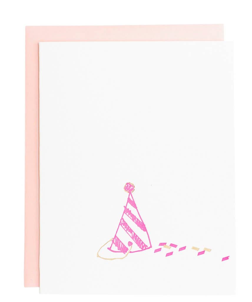 Underwood Letterpress - Wholesale Birthday Card - Party Hat Card0