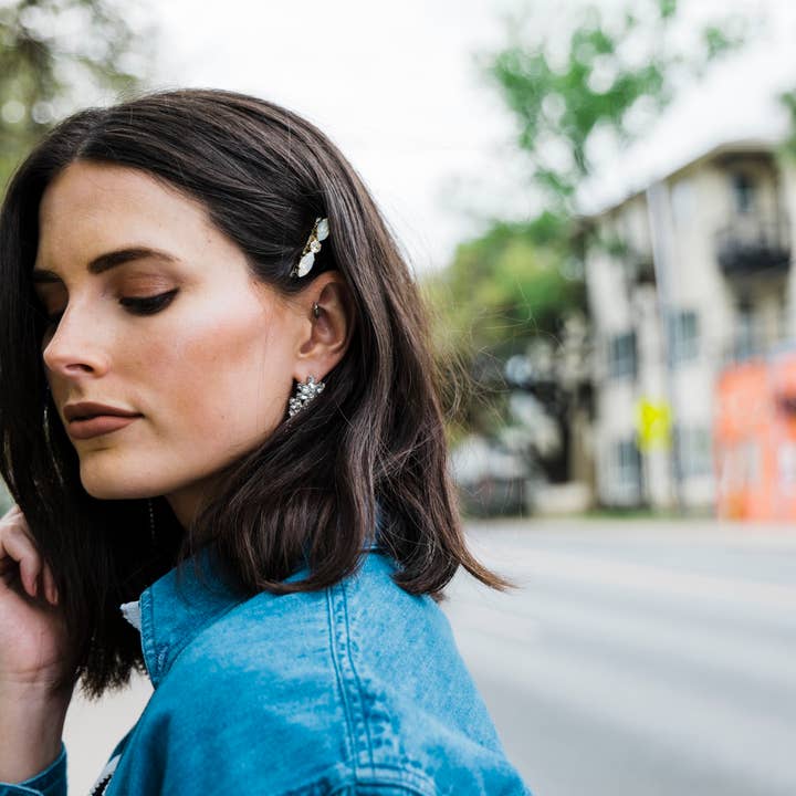 Acute Designs – wholesale Barrette – Women’s – Small Swarovski Hair Barrettes 5