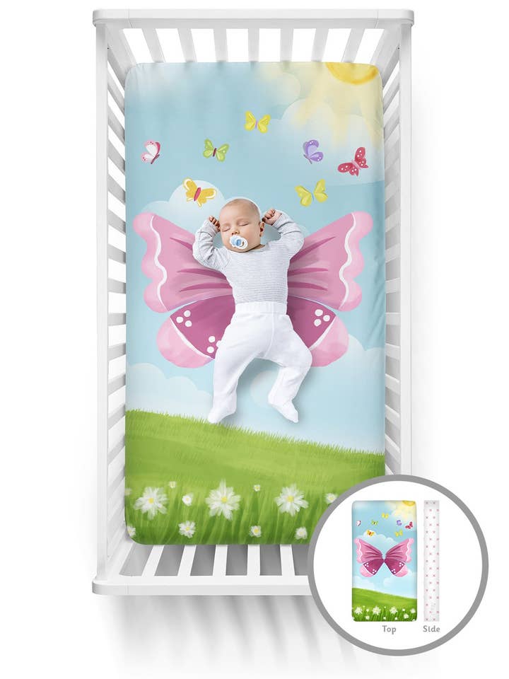 Luvsy - Butterfly Crib Sheets for wholesale by Luvsy