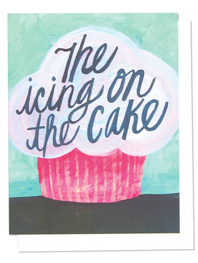 Icing On The Cake Single Card for wholesale by Thimblepress