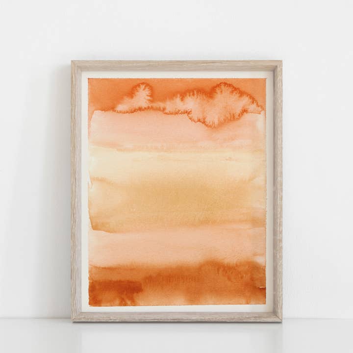 Muurkunst Print Desert Sunset Aquarel Abstract voor wholesale door Rare Bird Co. + Pauline Stanley Studio