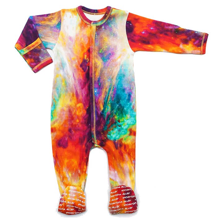 Long Sleeve Footie - Orion Nebula for wholesale by Inchworm Alley