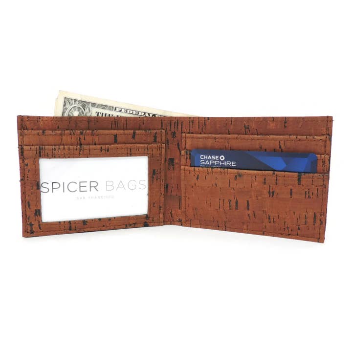 Cork Bifold Wallet for wholesale by Spicer Bags