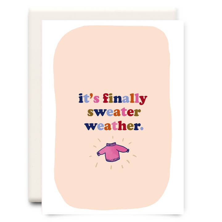 Sweater Weather | Tarjeta de felicitación de otoño para venta al por mayor de Inkwell Cards