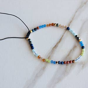Pulseira de contas de pedra de cura de pedra mista por atacado de Leslie Francesca Designs