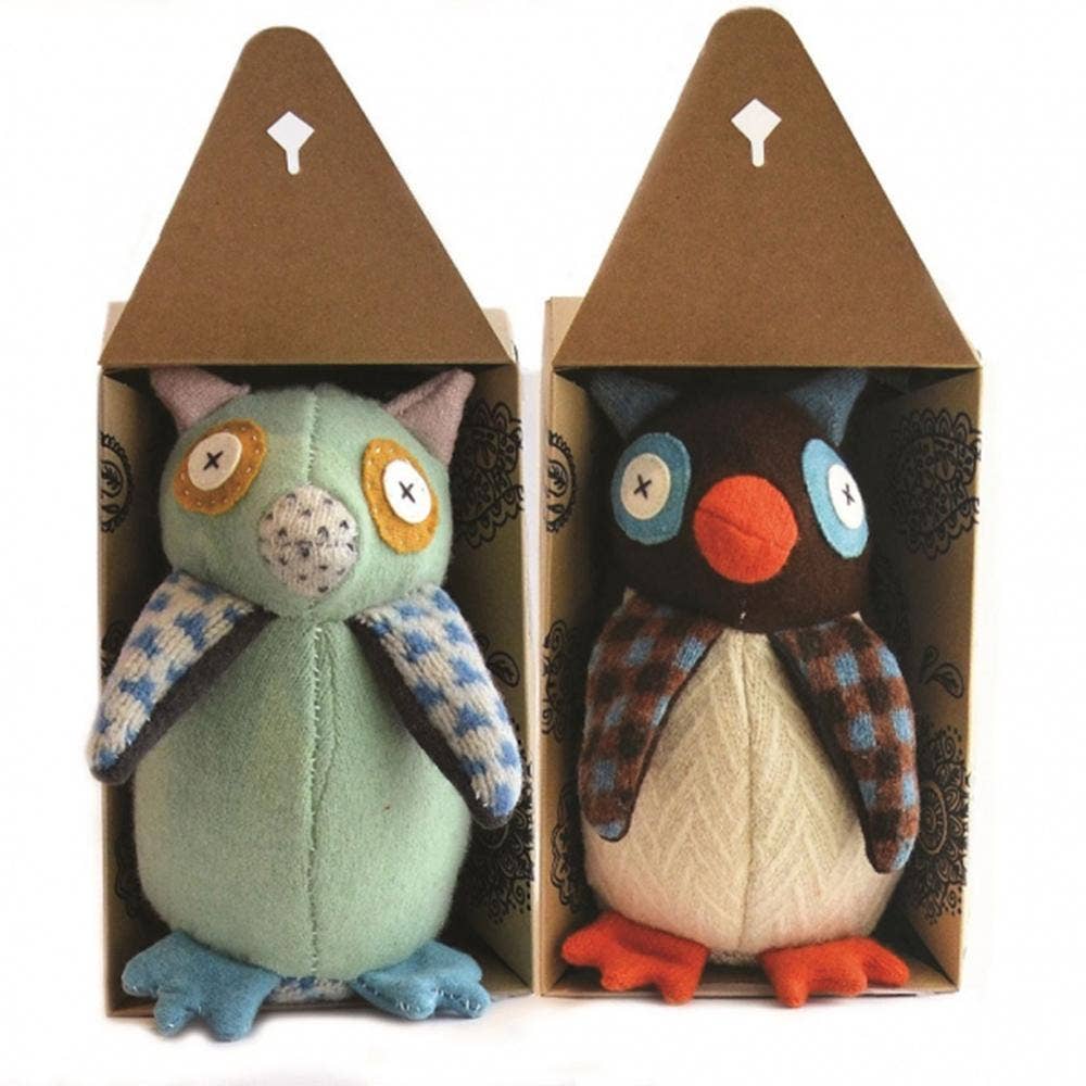 Cate and Levi - Wholesale DIY Craft Kit - Kids - Owl Stuffed Animal DIY Sewing Kit | Reclaimed Wool3
