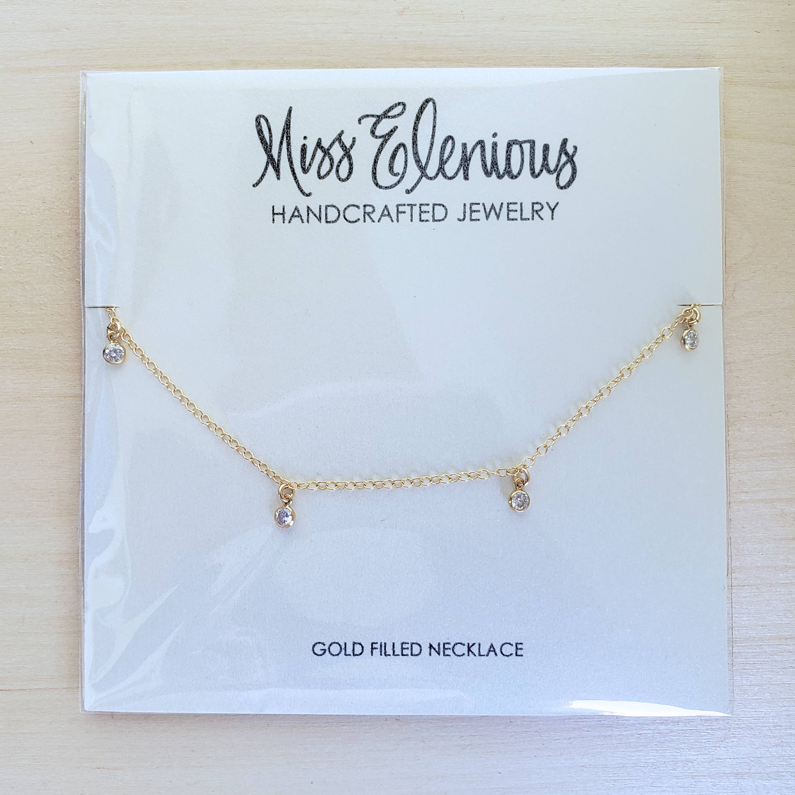 MissElenious Jewelry - Wholesale Pendant/Charm Necklace - Cubic Zirconia Shaker Necklace - White2