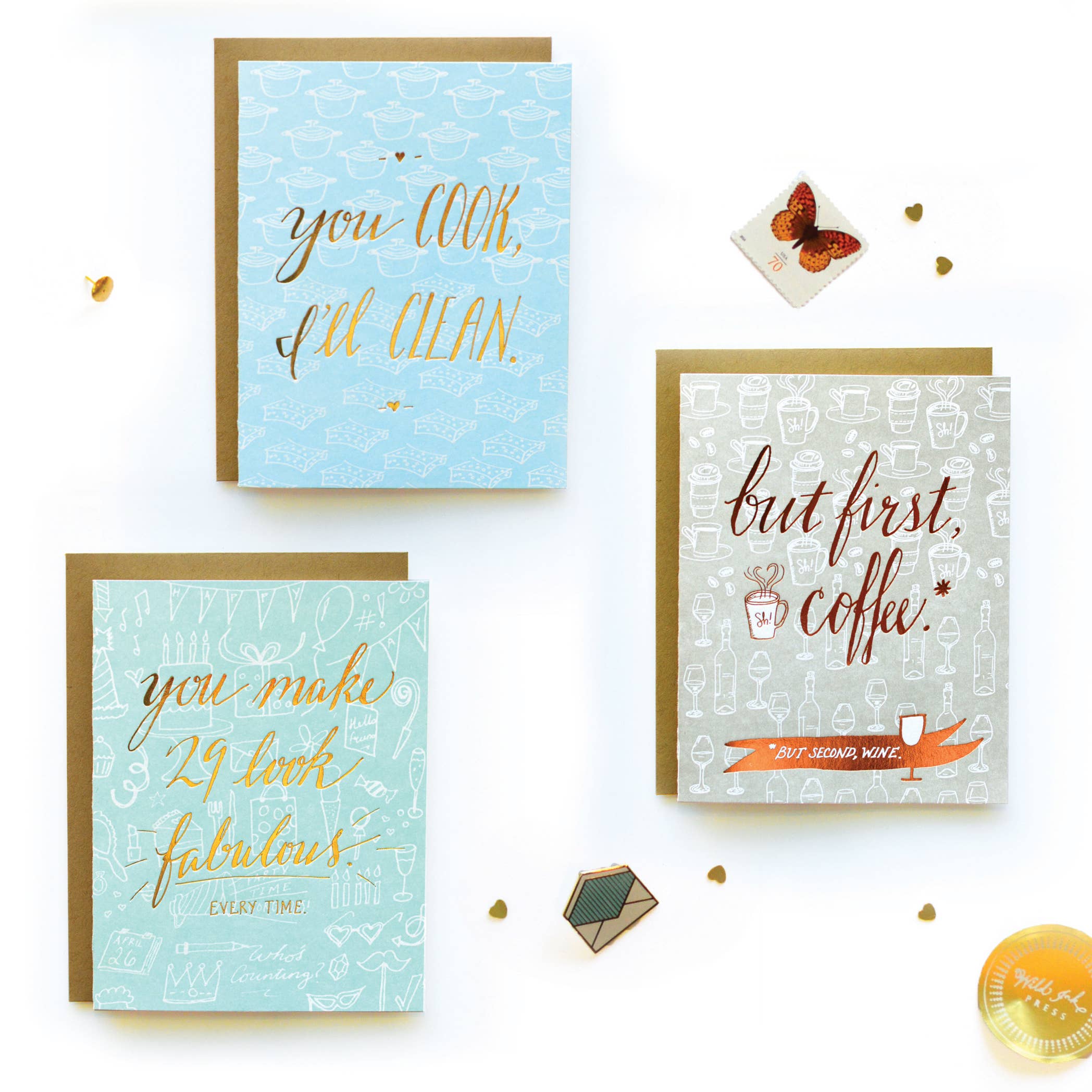 Wild Ink Press - Wholesale Birthday Card - 29/Fabulous | Flood + Foil Cards1