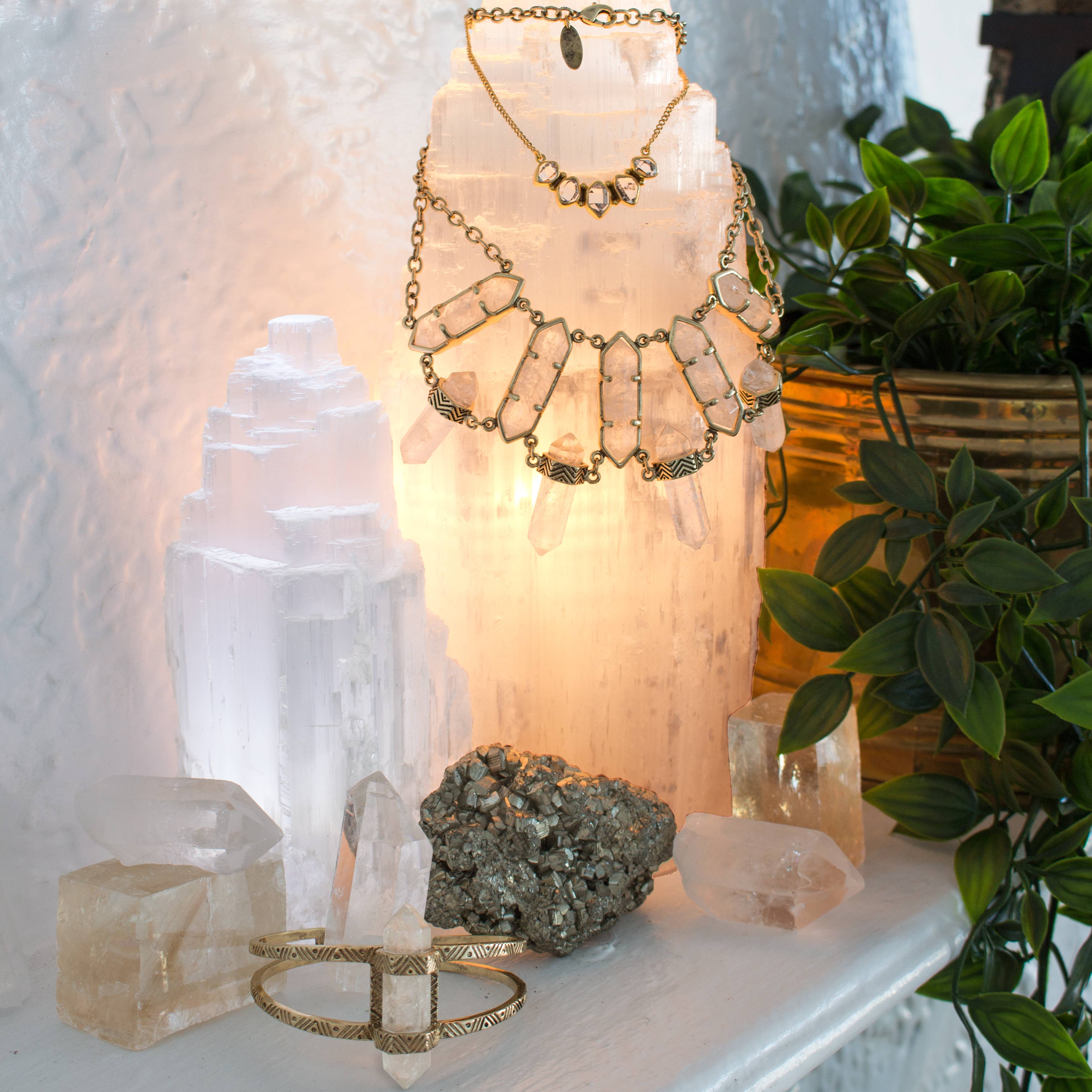 Hiouchi Jewels | Rose & Bolt Grateful Dead Jewelry - Wholesale Accent/Desk Lamp - Small Selenite Lamp2