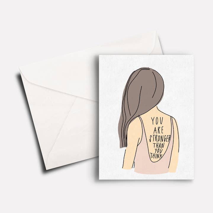 You're Stronger Card for wholesale by peachbaby studio