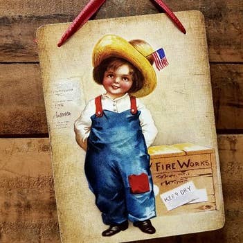 Cartello vintage per bambini americani per la vendita all'ingrosso da parte di Yesterday's Best