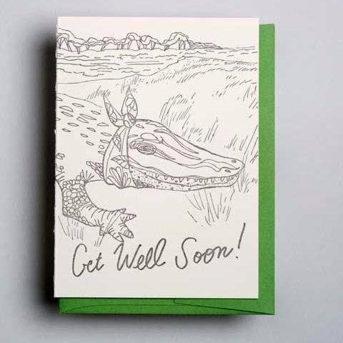 Sick Alligator for wholesale by Wolf & Wren Press