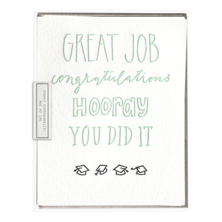 Félicitations Diplômé - Coffret de cartes pliées pour la remise des diplômes pour la vente par INK MEETS PAPER