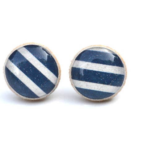 Navy Blue Stud Earrings v.4 for wholesale by Starlight Woods