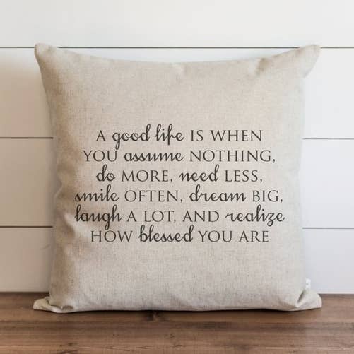 Et godt liv pudebetræk for engroshandel hos Porter Lane Home