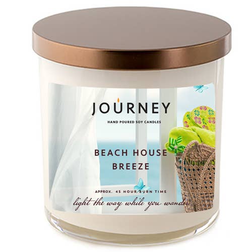 Beach House Breeze Journey Soy Wax Candle for wholesale by Lilypad Boutique