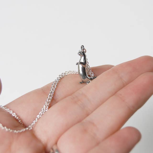 Enchanted Leaves - Wholesale Pendant/Charm Necklace - 18" River Otter Necklace4