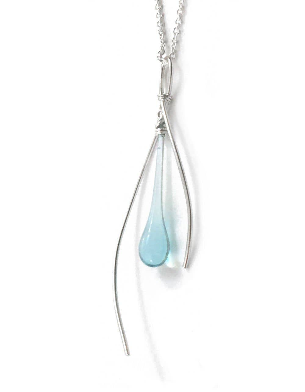 Sundrop Jewelry - Wholesale Pendant/Charm Necklace - Inner Spark Glass and Silver Pendant Necklace6