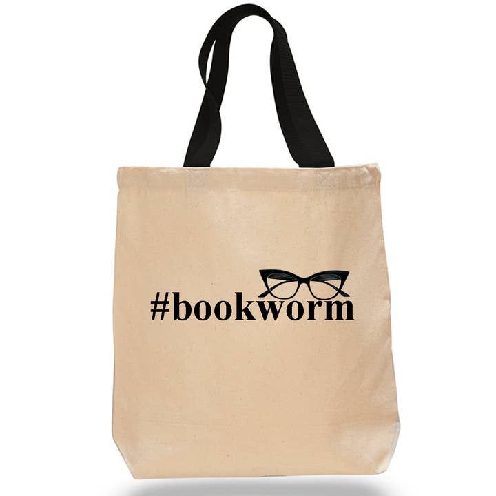 Sac à livres en coton Bookworm pour la vente par Fly Paper Products