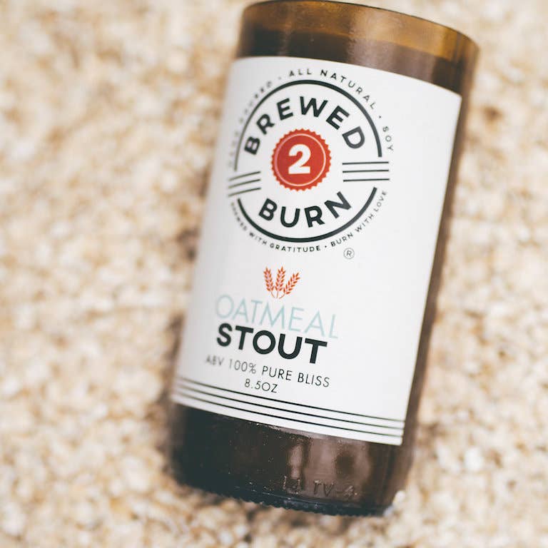 Brewed 2 Burn Craft Beer Candles & Bubbly 2 Burn Champagne Candles - Wholesale Jar/Filled Candle - Brewed - Oatmeal Stout0